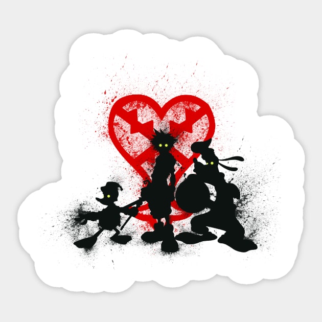 A Party of Heartless Sticker by TeeRex